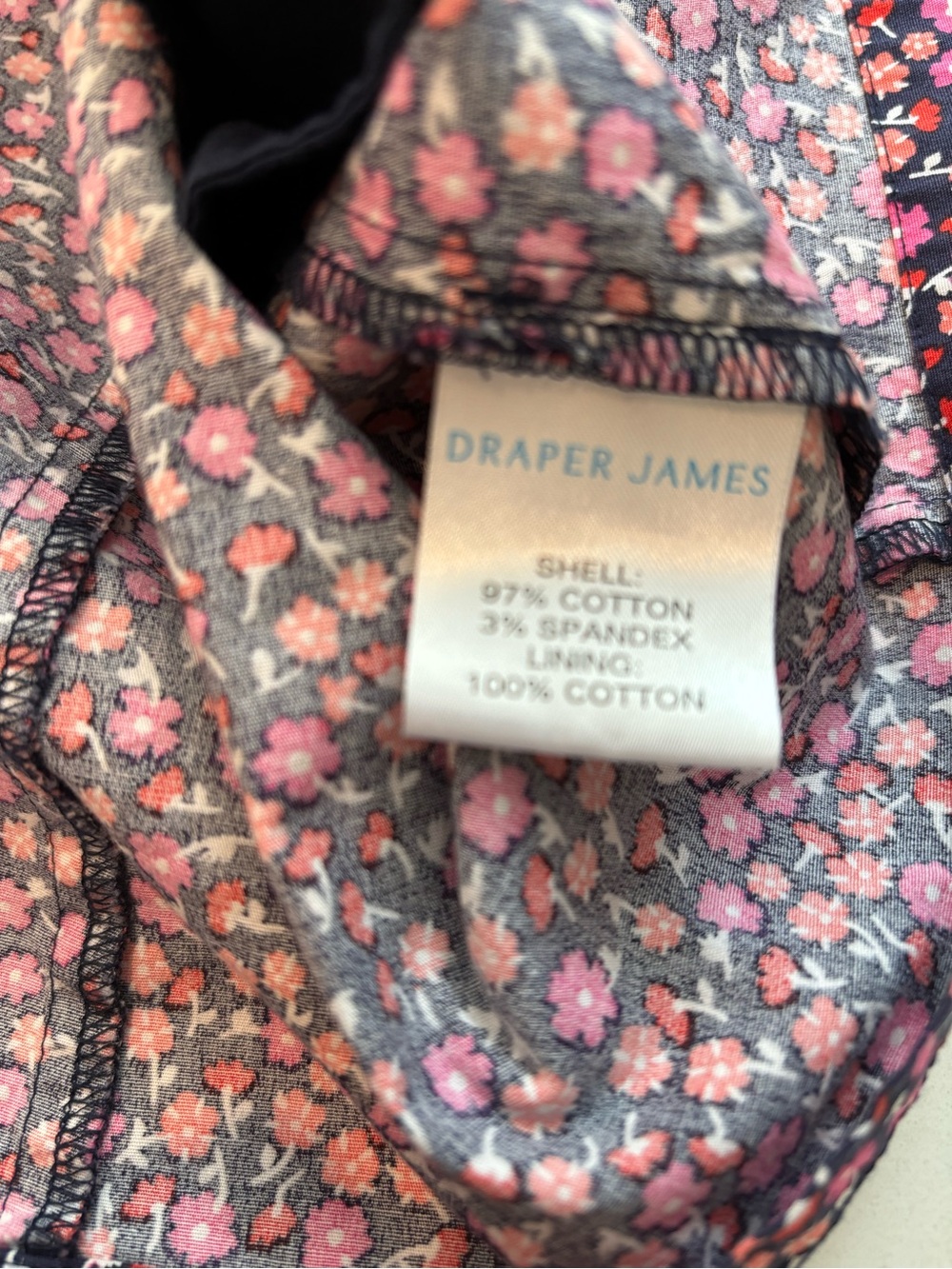 Draper James Dottie Babydoll Shift Dress Women XS Nassau Multi Navy Floral Print - Picture 12 of 14